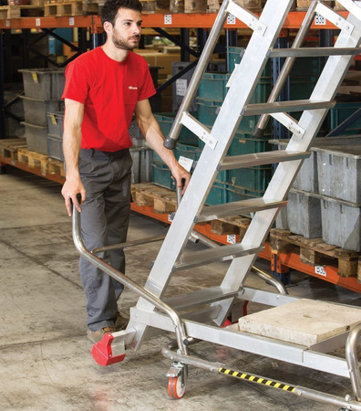 Drabina magazynowa 5 stopniowa FARAONE (wysokość robocza: 3,28m) 99675069