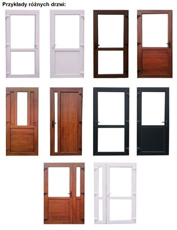 Drzwi zewnętrzne sklepowe (kolor: biały, strona: prawa, szerokość: 180 cm) 54469147