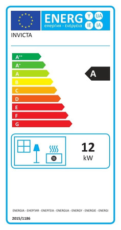 INVICTA Piec wolnostojący 12kW Argos (wylot spalin: góra) - spełnia anty-smogowy EkoProjekt 86828241