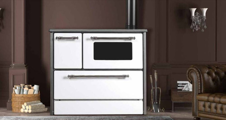 Kuchnia węglowa emaliowana westfalka z piekarnikiem 9,32-11,32kW (kolor: biały, średnica wylotu spalin: 130 mm) - spełnia anty-smogowy EkoProjekt 99682162