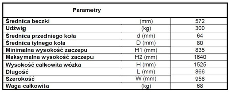 LIFERAIDA Wózek podnośnikowy ręczny do beczek (udźwig: 300 kg) 03015775