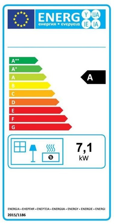 POMA Kuchnia, angielka 7,1kW Czarny, chrom, bez płaszcza wodnego - spełnia anty-smogowy EkoProjekt 88828416