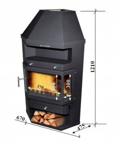 Piec kominek koza narożny 10,6kW - spełnia anty-smogowy EkoProjekt 04482068