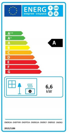 Piec koza żeliwny kominek kominkowy na nózkach, płyta do gotowania 6,6kW - spełnia anty-smogowy EkoProjekt 04482048