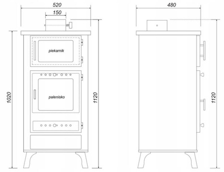 Piec piecyk koza kominek z piekarnikiem 8,5kW - spełnia anty-smogowy EkoProjekt 04481993