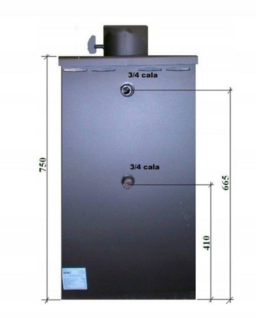 Piec stalowy wolnostojący z płaszczem wodnym 12kW - spełnia anty-smogowy EkoProjekt 04482064