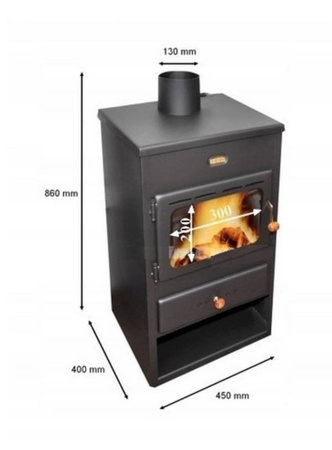 Piec stalowy wolnostojący z płaszczem wodnym 12kW - spełnia anty-smogowy EkoProjekt 04482064