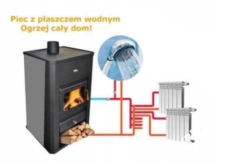 Piec stalowy wolnostojący z płaszczem wodnym 12kW - spełnia anty-smogowy EkoProjekt 04482064