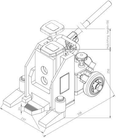 Podnośnik hydrauliczny - wersja obniżona (nośność: 10T) 49930344