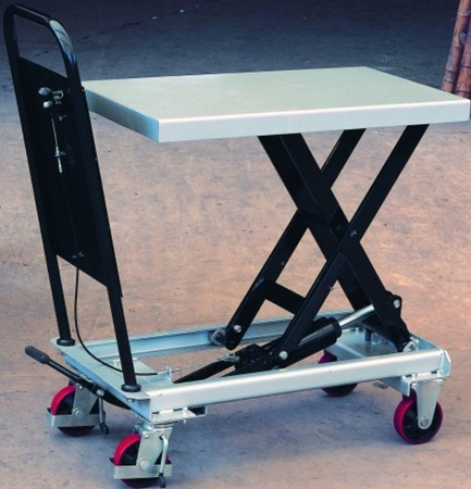 Ruchomy stół podnośny (udźwig: 250 kg, wymiary platformy: 830x500 mm, wysokość podnoszenia min/max: 315-910 mm) 310561