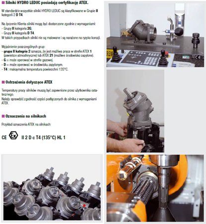Silnik hydrauliczny wielotłoczkowy osiowy Hydro Leduc (objętość robocza: 80 cm³, maks. prędkość ciągła: 4500 min-1 /obr/min) 01538914