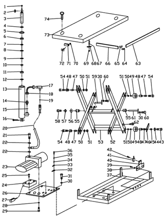 Stół podnośny elektryczny (wymiary platformy: 820x1300mm, udźwig: 1000 kg, wysokość podnoszenia min/max: 205-990 mm) 3109769