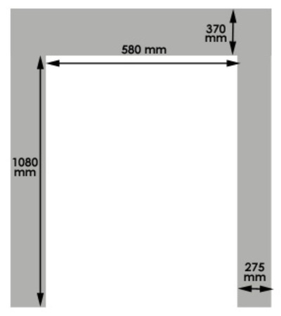 Stół podnośny niskoprofilowy w kształcie litery „U” (udźwig: 1000 kg, wymiary platformy: 1140x1450 mm, wysokość podnoszenia min/max: 85-860 mm) 310529