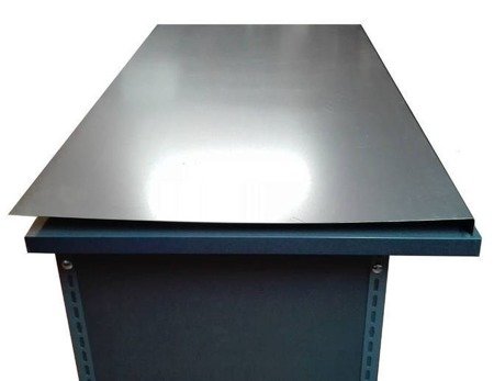 Stół roboczy do pakowania na kółkach - nakładka blacha ocynkowana (blat: 150x78 cm, wys: 78 cm) 91073682