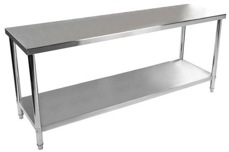 Stół roboczy ze stali nierdzewnej bez kantu Royal Catering (wymiary: 200 x 60 x 85 cm) 4564349
