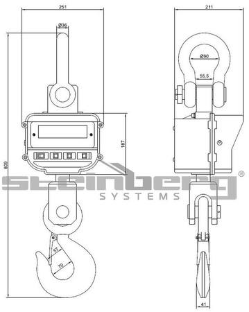 Waga hakowa Steinberg Systems LCD (udźwig: 10T) 45643492