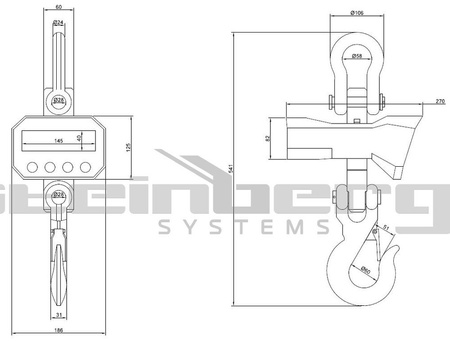 Waga hakowa Steinberg Systems LED (udźwig: 3T) 45643497