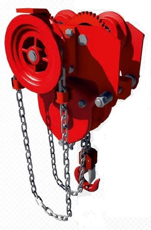 Wciągnik łańcuchowy przejezdny - z atestem ATEX (udźwig: 8,0 T, wysokość podnoszenia: 3m, zakres toru jeznego: 143-200 mm) 9588161