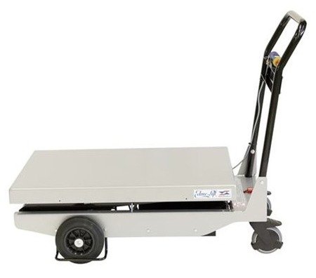Wózek platformowy nożycowy elektryczny (udźwig: 500 kg, wymiary platformy: 900x600 mm, wysokość podnoszenia min/max: 330-930 mm) 03073527