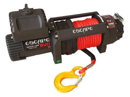Wyciągarka Escape EVO 15000 lbs [6810 kg] IP68 z liną syntetyczną 12V (lina: 10 mm w oplocie z dużym hakiem 25m) 81877780