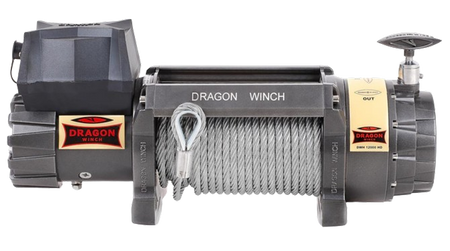 Wyciągarka samochodowa Dragon Winch Highlander DWH 12000 HD 12V, z liną stalową 28m, hamulec dynamiczny (udźwig: 12000 lb/ 5443 kg, silnik: 9KM) 55914752