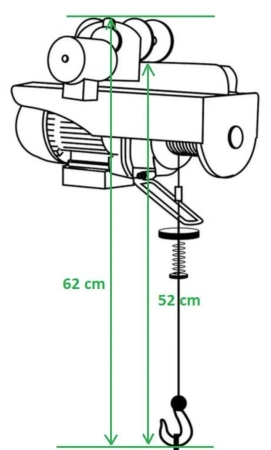 Wyciągarka warsztatowa z wózkiem bezprzewodowa Tretos Force TR-99020 230V (udźwig: 500-990 kg, wysokość podnoszenia: 10-20 m)