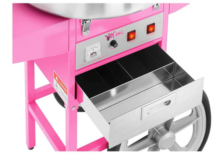 Wydajna maszyna do produkcji waty cukrowej - konstrukcja ze stali nierdzewnej i tworzywa sztucznego (moc: 1200 W, Średnica misy: 520 mm) 45682127
