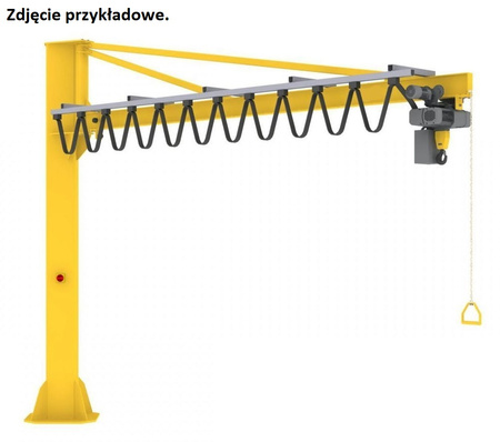 Żuraw słupowy z wciągnikiem elektrycznym łańcuchowym (udźwig: 0,5 T, wysokość podnoszenia: 3m) 95879845