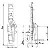 RANG Podnośnik mechaniczny, podnośnik zębatkowy z łapą boczną (udźwig: 20 T, udźwig na łapie: 14 T, wysokość podnoszenia: 320 mm) 10278759