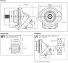 Silnik hydrauliczny wielotłoczkowy osiowy Hydro Leduc (objętość robocza: 80 cm³, maks. prędkość ciągła: 4500 min-1 /obr/min) 01538914