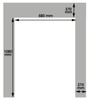 Stół podnośny niskoprofilowy w kształcie litery „U” (udźwig: 1000 kg, wymiary platformy: 1140x1450 mm, wysokość podnoszenia min/max: 85-860 mm) 310529