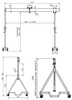 Suwnica aluminiowa na kołach składana (udźwig suwnicy: 1000 kg, belka długość: 4,217m, wysokość robocza: 2000-3000 mm) 99982202