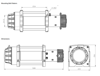 Wyciągarka XTR 15000lbs [6810kg] z liną syntetyczną 12V (lina: 10mm w oplocie z dużym hakiem 28m) 81877821