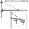 Wysięgnik do wciągarek elektrycznych (udźwig: 250-600 kg, długość wysięgnika: 750-1000 mm) 00081963